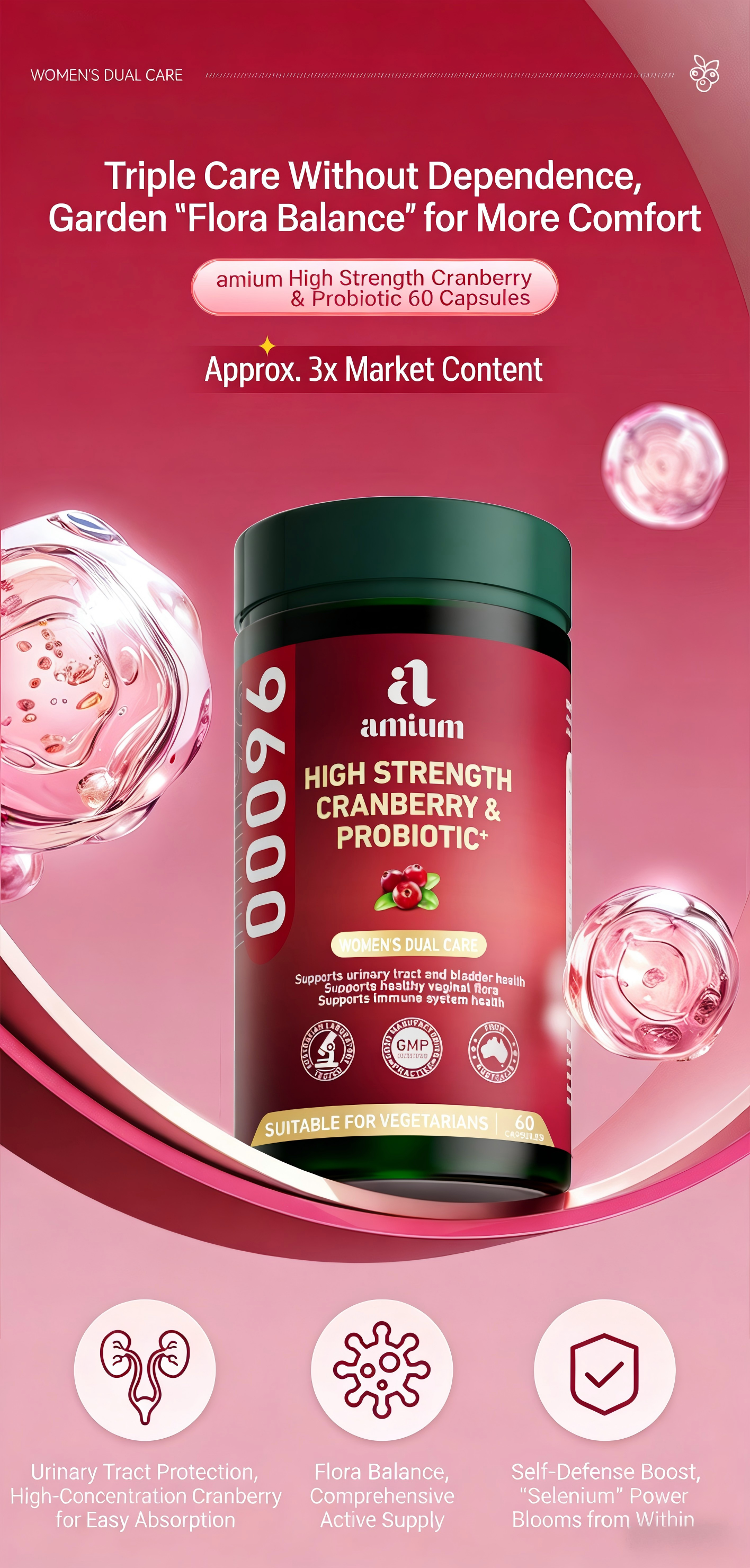 HIGH STRENGTH CRANBERRY & PROBIOTIC+